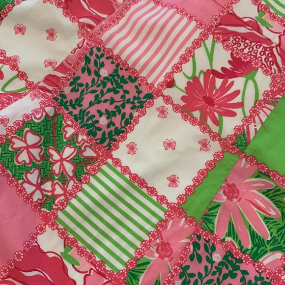 LILLY PULITZER FLORAL BUTTERFLY STRIPE PRINT STRAPLESS SHEATH DRESS - Picture 16 of 16